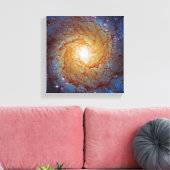 Messier 74 Spiral Galaxy Buitenspatie Foto Canvas Afdruk (Insitu (Woonkamer))