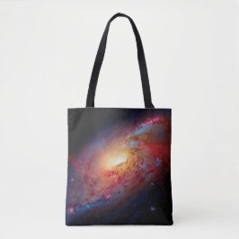Messier M106 Spiraalstelsel Foto van de Buitenruim Tote Bag