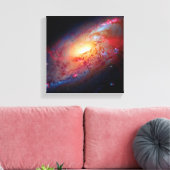 Messier M106 Spiral Galaxy Buitenspatie Foto Canvas Afdruk (Insitu (Woonkamer))