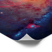 Messier M106 Spiral Galaxy Buitenspatie Foto Poster (Hoek)