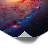 Messier M106 Spiral Galaxy Buitenspatie Foto Poster (Hoek)
