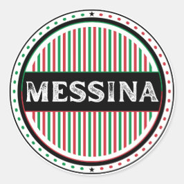 Messina City Pride Embleem – Italiaanse identiteit Ronde Sticker