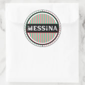 Messina City Pride Emblem – Italian Identity Ronde Sticker (Tas)