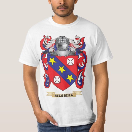 Messina Coat of Arms (familiekust) T-shirt (Voorkant)