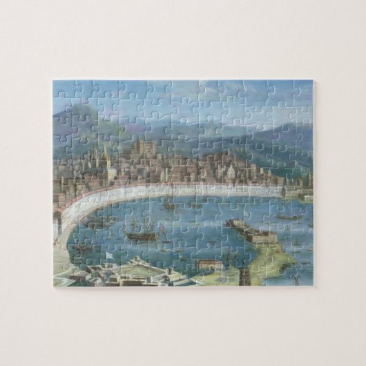 Messina - een Panoramisch Uitzicht van de Haven Legpuzzel (Horizontaal)