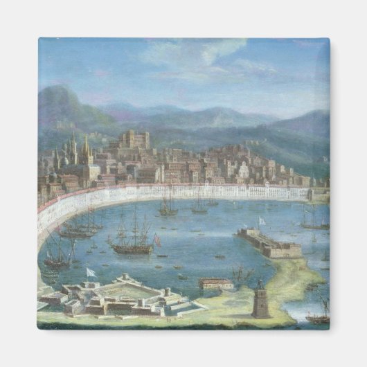 Messina - een Panoramisch Uitzicht van de Haven Magneet (Voorkant)