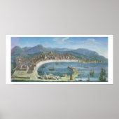 Messina - een Panoramisch Uitzicht van de Haven Poster (Voorkant)