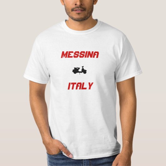 Messina, Italiaanse scooter T-shirt (Voorkant)