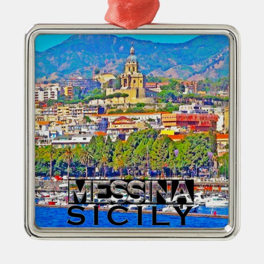 Messina Metalen Ornament (Voorkant)
