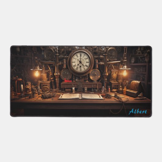 Messing & Brons Steampunk Tech XL Bureaumat (Voorkant)