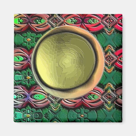 Messing Center Magneet messing maan (Voorkant)