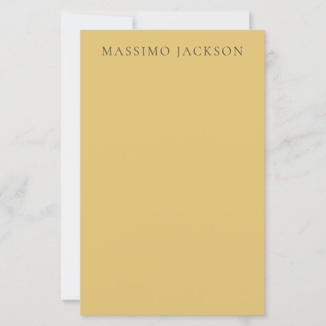 Messing Geel Minimalistisch Eenvoudig Modern Esthe (Voorkant)