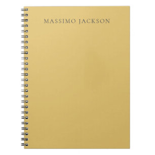 Messing Geel Minimalistisch Eenvoudig Modern Esthe Notitieboek