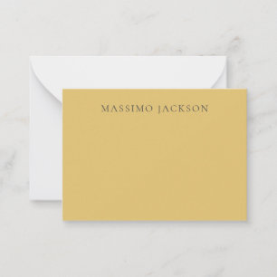 Messing Geel Minimalistisch Eenvoudig Modern Esthe Notitiekaartje