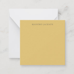 Messing Geel Minimalistisch Eenvoudig Modern Esthe Notitiekaartje