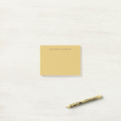 Messing Geel Minimalistisch Eenvoudig Modern Esthe Post-it® Notes (Op bureau)