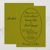 Messing-gekleurde Window Wedding Kaart (Voorkant / Achterkant)