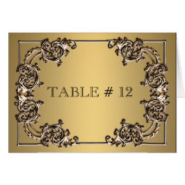 Messing goud  tafelnummer bruiloft diner