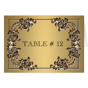 Messing goud  tafelnummer bruiloft diner