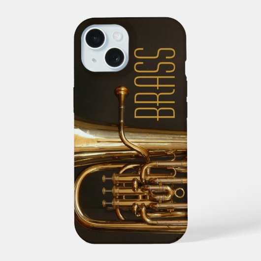 Messing Hoorn Details iPhone 15 Case (Achterkant)