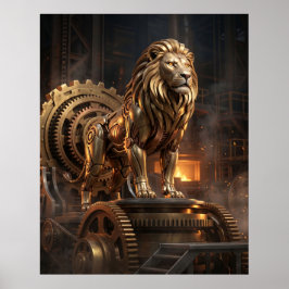 Messing Leeuwentroon Poster