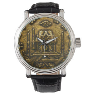 Messing Masonic Afbeelding Horloge