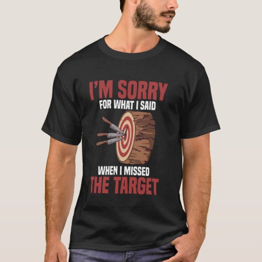 Messing met messen Miste Het Doel Meswerper Mes T-shirt (Voorkant)