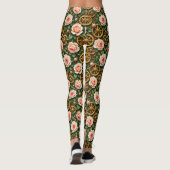 Messing Tandwielen en Rozen Leggings (Achterkant)