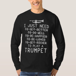 Messing van succes: Trompet, verbetering, geluk, T-shirt