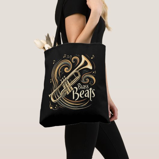 Messing verslaat trompetspeler Groove Tote Bag (Dichtbij)