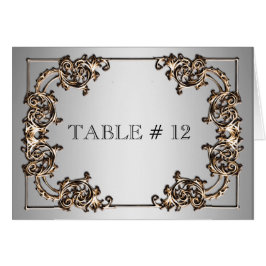 Messing zilver  tafelnummer bruiloft