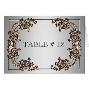 Messing zilver  tafelnummer bruiloft