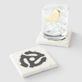 Messy B/W 45 invoegen Stenen Onderzetter (Zijkant)