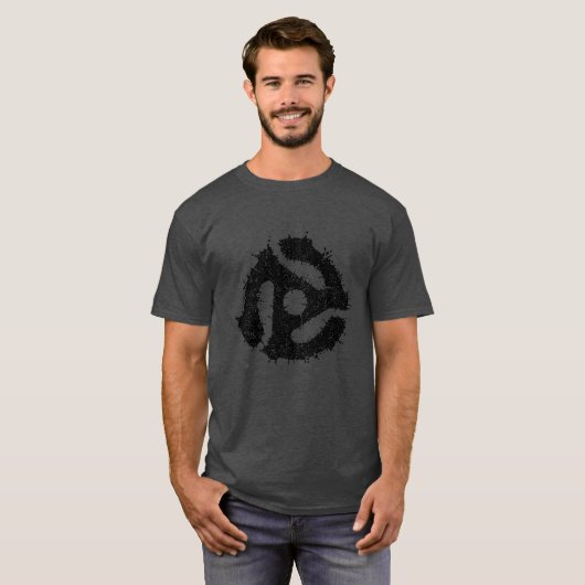 Messy B/W 45 invoegen T-shirt (Voorkant volledig)