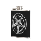 Messy Black Baphomet Flask Heupfles (Links)