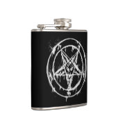 Messy Black Baphomet Flask Heupfles (Rechts)
