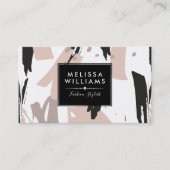 Messy BrushStrokes Moderne Arty Compositie Visitekaartje (Voorkant)