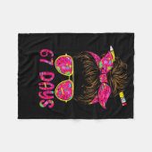 Messy Bun 67 Days Smarter Funny 67 Kids 67 Days Of Fleece Deken (Voorkant (Horizontaal))