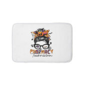 Messy Bun Apotheek Technicus Halloween Party Badmat (Voorkant)