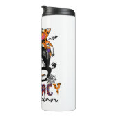 Messy Bun Apotheek Technicus Halloween Party Thermosbeker (Geroteerd rechts)