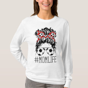 Messy Bun Bandana Hair die Zonnebrillen draagt M T-shirt