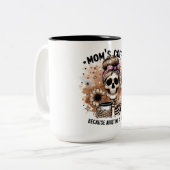 Messy Bun, Botten & gebrouwen waarheden Tweekleurige Koffiemok (Voorkant links)