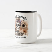 Messy Bun, Botten & gebrouwen waarheden Tweekleurige Koffiemok (Voorkant rechts)