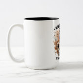 Messy Bun, Botten & gebrouwen waarheden Tweekleurige Koffiemok (Links)