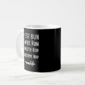 Messy Bun Coffee Run Gangsta Rap Relaxing Koffiemok (Voorkant links)