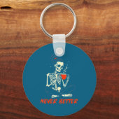 Messy Bun Drinking Coffee For Women Never Better S Sleutelhanger (Voorkant)