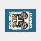 Messy Bun Funny Backtalk, Expensive Difficult And Fleece Deken (Voorkant (Horizontaal))