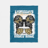 Messy Bun Funny Backtalk, Expensive Difficult And  Fleece Deken (Voorkant)