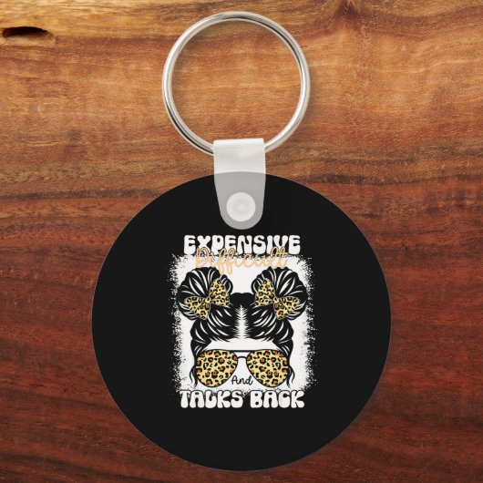 Messy Bun Funny Backtalk, Expensive Difficult And Sleutelhanger (Voorkant)