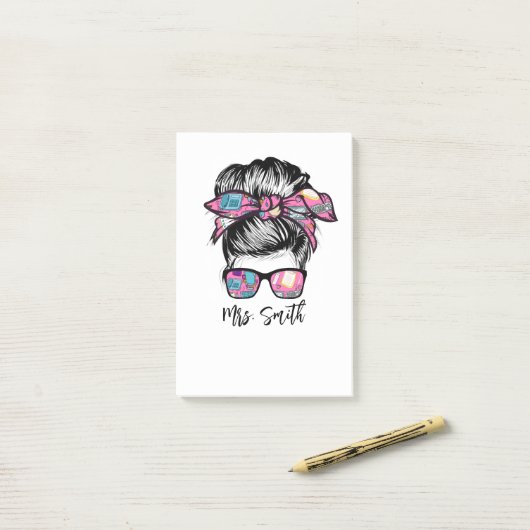 Messy Bun Gifts Ideeën voor Schoolmedewerkers Post-it® Notes (Op bureau)
